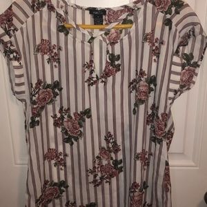 floral striped shirt